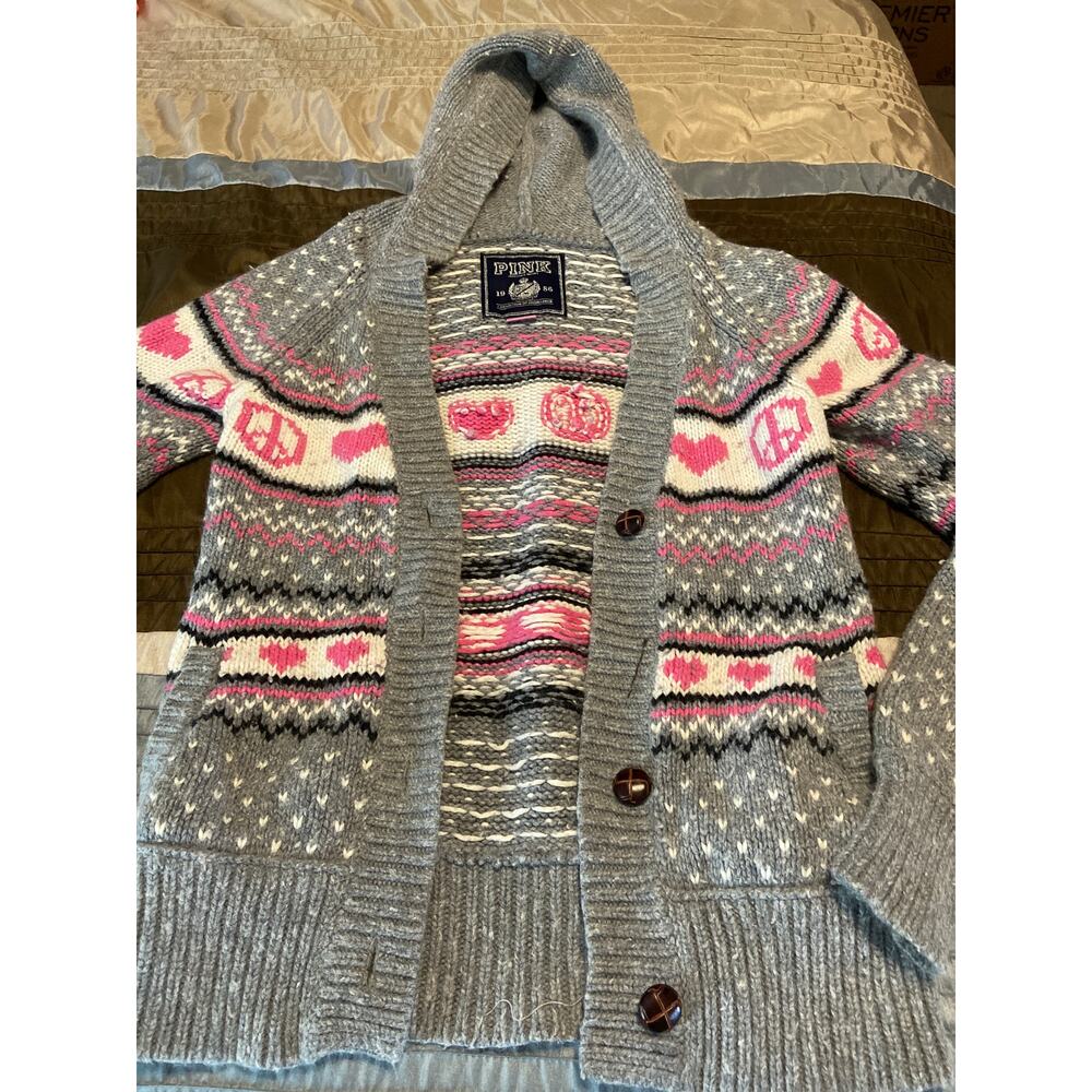 Vintage Victoria's Secret Pink knit hoodie Size Small (S)